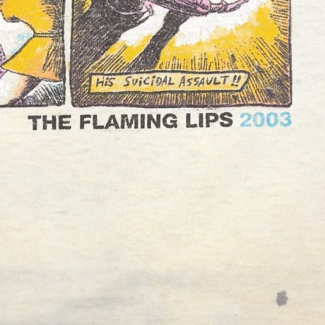 THE FLAMING LIPS 2003 YOSHIMI BATTLES THE PINK ROBOTS 幸せだと泣きたくなる。 PALE YELLOW GILDAN XL 2975