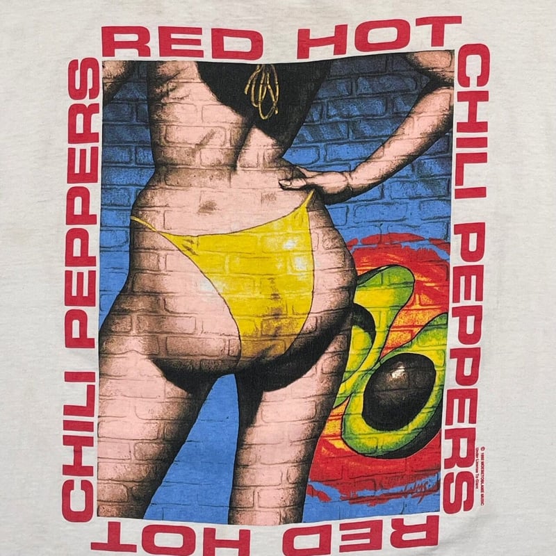RED HOT CHILI PEPPERS BIKINI WALL 1992 WHITE GI
