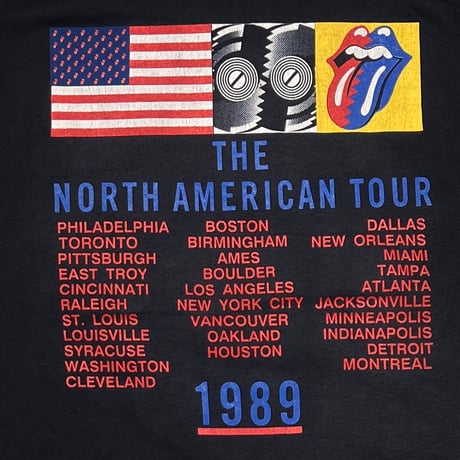 ROLLING STONES 1989 THE NORTH AMERICAN TOUR BIG TONGUE FITS LARGE 0621