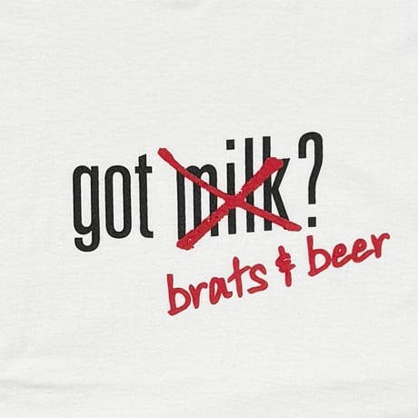 OLD&VINTAGE GOT BRATS&BEER WITE FRUIT OF THE LOOM XL 6161