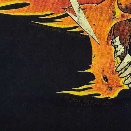 METALLICA PUSHEAD SIDE FLAME SKULL giant BY TEE JAYS XL 6104