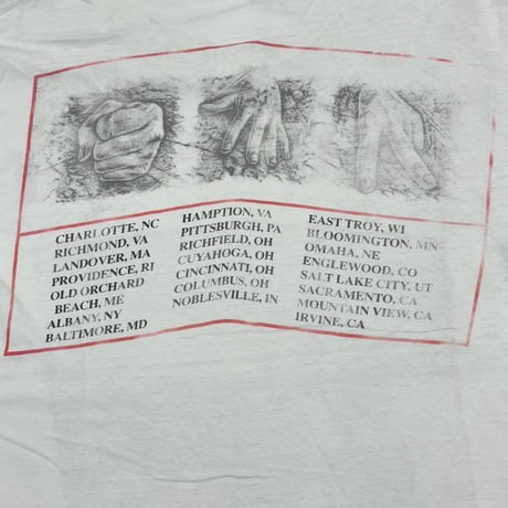 RUSH 1990 PRESTO TOUR WHITE Hanes LARGE 9401