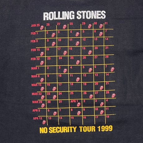 ROLLING STONES NO SECURITY TOUR LIP & TONGUE SOF TEE TEE JAYS XL 0208