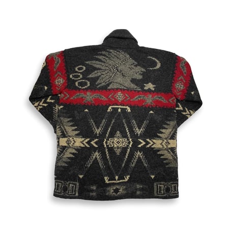 LAST OF STORE RALPH LAUREN COUNTRY NATIVE INDIAN HEAD KNIT JACKET SMALL 1855