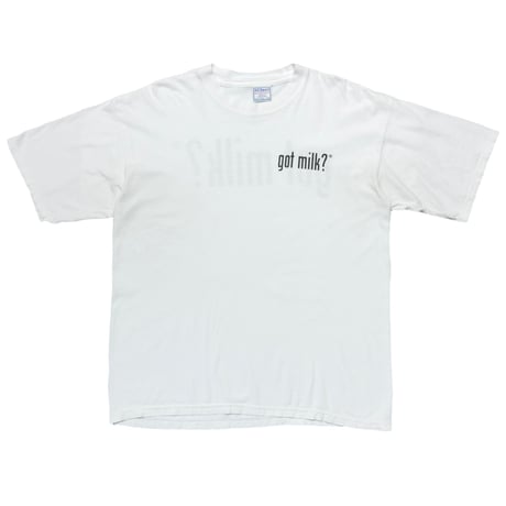 OLD&VINTAGE got milk ? DOUBLE SIDE WHITE ALLSPORT LARGE 9757
