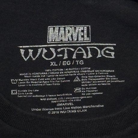 WU-TANG CLAN × MARVEL BLACK PANTHER WAKANDA WU-TANG LOGO LS XL 4040