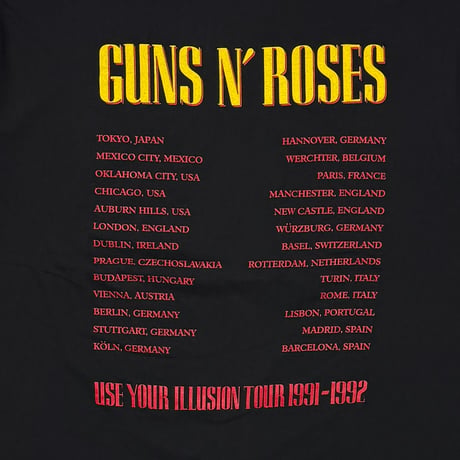 GUNS N’ ROSES SKULL CROSS GUN USE YOUR ILLUSION EURO XL 5715