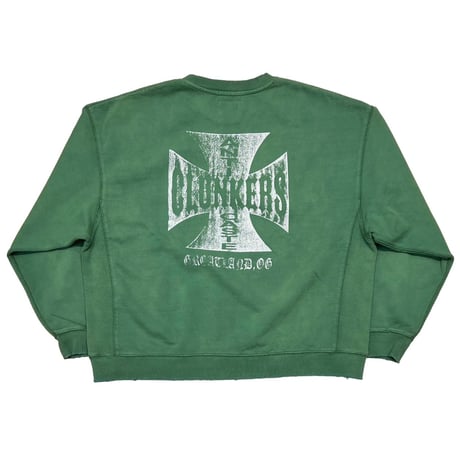 greatLAnd ORIGINAL CLUNKERS CREW NECK SWEAT SHIRT GREEN