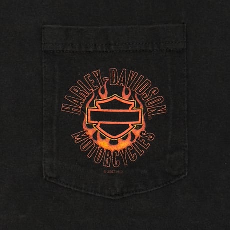 HARLEY DAVIDSON FLAME POCKET LS TEE CHICAGO XL 7415