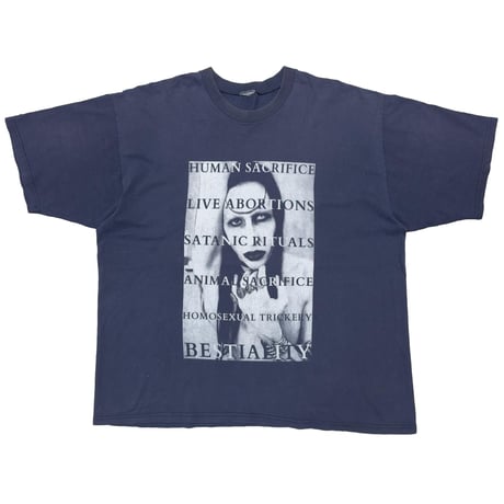 MARILYN MANSON BESTIALITY ROMANS 6:23 BOOTLEG NAVY FITS XL 5061