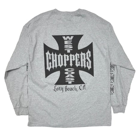 WEST COAST CHOPPERS IRON CROSS LS ASH GREY XL 8572