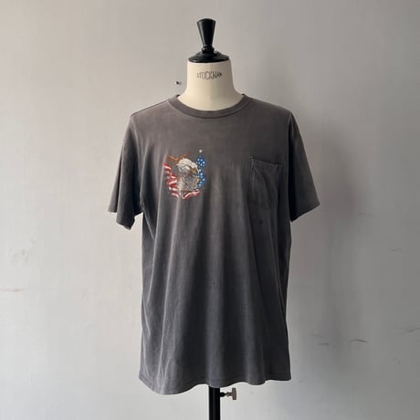 FADE is BEAUTIFUL [No.4]  HARLEY DAVIDSON AMERICAN FLAG EAGLE 3D EMBLEM pocket tee XL 3594