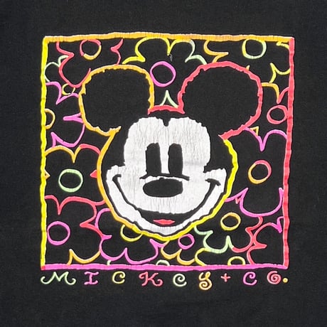 DISNEY VINTAGE NEON PRINT CLASSIC MICKEY FITS LARGE 2892