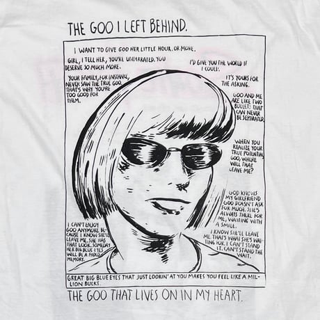 SONIC YOUTH THE GOO I LEFT BEHIND WHITE EURO LARGE 3159