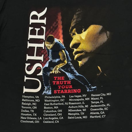 USHER THE TRUTH TOUR RAP DESIGN JERZEES XL 9594