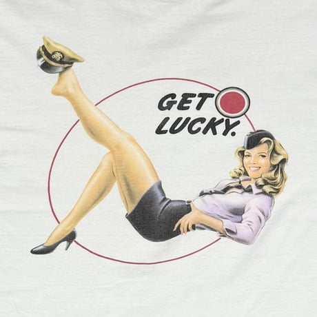 LUCKY STRIKE GET LUCKY PINNUP GIRL WHITE LARGE 6867