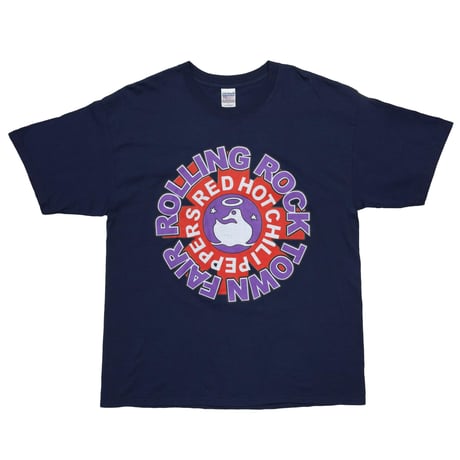 RED HOT CHILI PEPPERS ROLLING ROCK TOWN FAIR NAVY GILDAN XL 3547