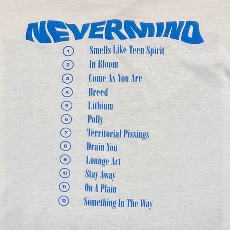 NIRVANA NEVERMIND WHITE WILD OATS MEDIUM 7541