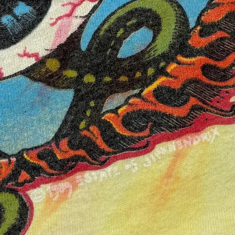 JIMI HENDRIX EXPERIENCE FLYING EYE BALL 1989 TIE DYE HANES LARGE 1060