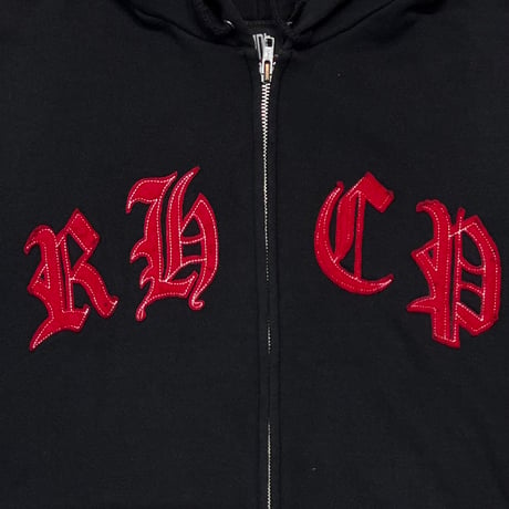 RED HOT CHILI PEPPERS ZIPUP HOODED SWEATSHIRT BLACK GIANT LARGE 6747