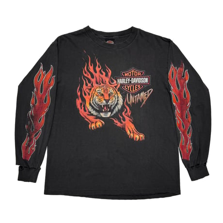 HARLEY DAVIDSON DALLAS TEXAS UNTAMED TIGER FLAME LS LARGE 8948