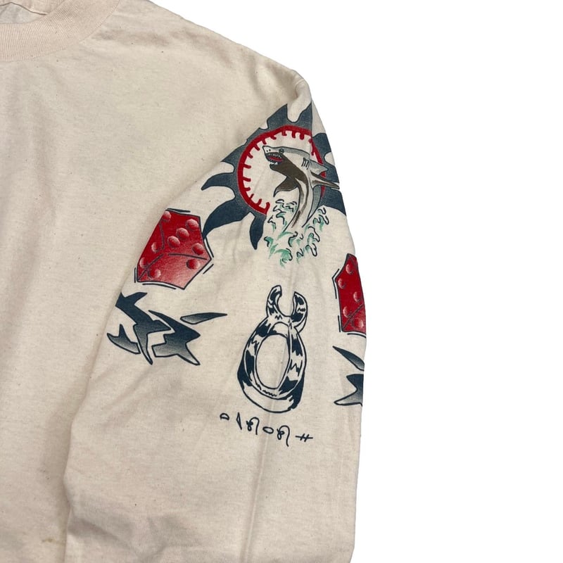 トップス DENNIS RODMAN TATTOO LS NATURAL LARGE DENNIS RODMAN TATTOO LS NATURAL LARGE/XL | grea