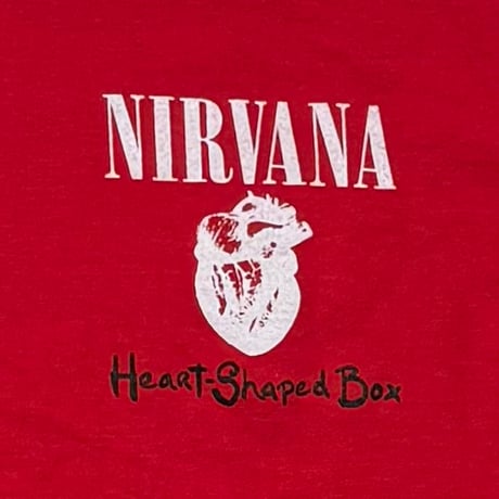NIRVANA Y2K BOOTLEG HEART SHAPED BOX RED LS FRUIT OF THE LOOM SMALL 3210