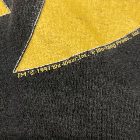 WU-TANG CLAN BIG LOGO 1997 WU-WEAER INC US POP MART TAG XL BLACK  0659