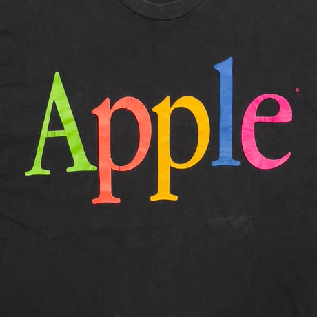 Apple COLOR TEXT LOGO Hanes XL 1840