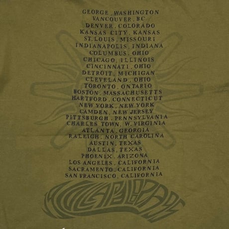 LOLLAPALOOZA 1995 FISH PRINT OLIVE GIANT by anvil LARGE 0029