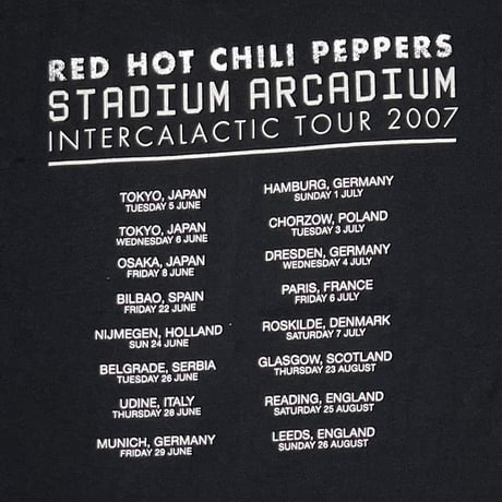 RED HOT CHILI PEPPERS STADIUM ARCADIUM INTERCALACTIC TOUR MEDIUM 1488