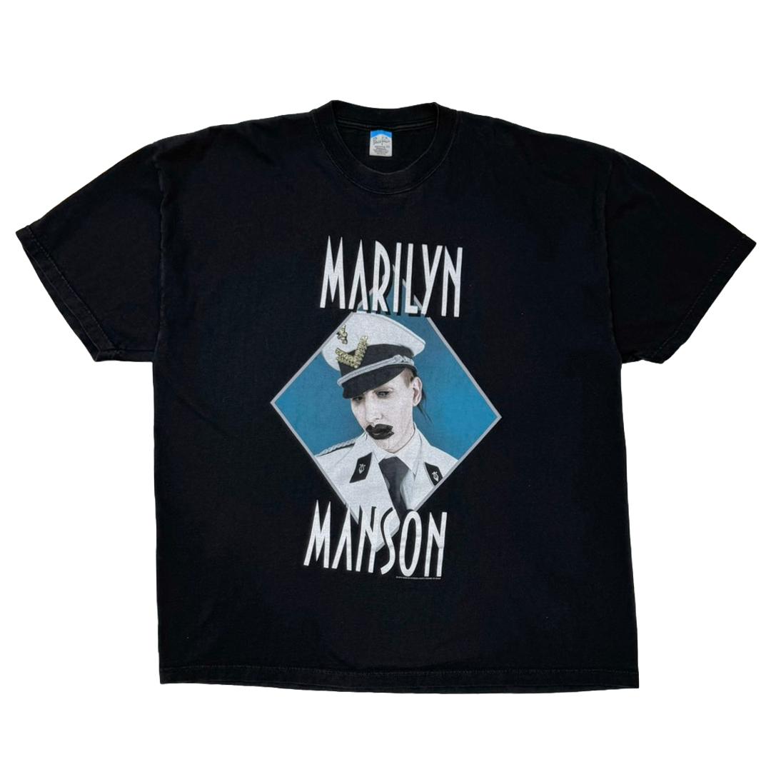 Marilyn Manson Grotesk Burlesk Tシャツ 2003 Black Vintage T-Shirt - Marilyn Manson Grotesk Burlesk - L