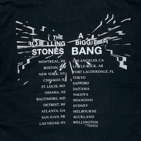 THE ROLLING STONES LIP & TONGUE A BIGGER BANG 2006 BLACK XL 3117