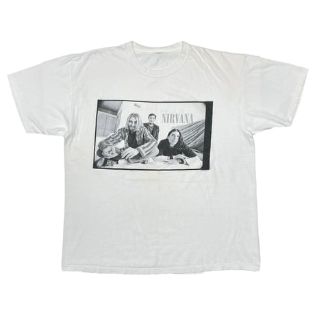 NIRVANA 1996 MONOCHROME PORTRAIT DOUBLESIDE WHITE FITS XL 2570
