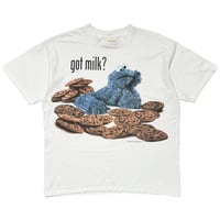 SESAME STREET got milk? COOKIE MONSTER WHITE LARGE 7274