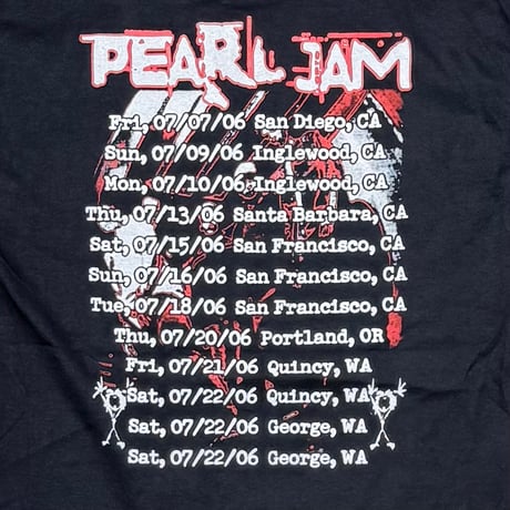 PEARL JAM 2006 TOUR BOOTLEG ALSTYLE LARGE 3823