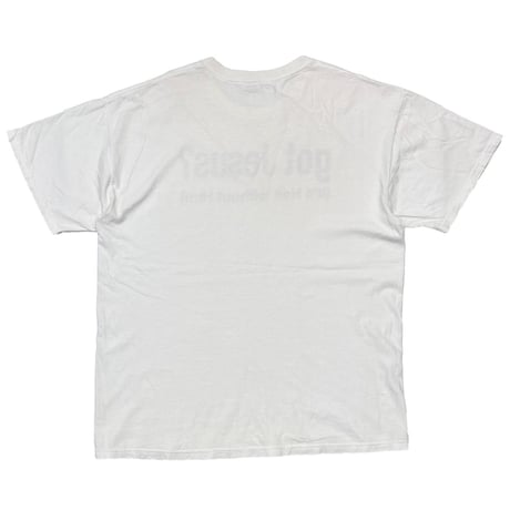 OLD&VINTAGE Got Jesus? WHITE JERZEES LARGE 9923
