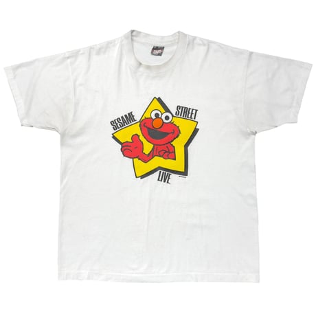 [MORE SALE] SESAME STREET LIVE ELMO WHITE FRUIT OF THE LOOM XL 0659