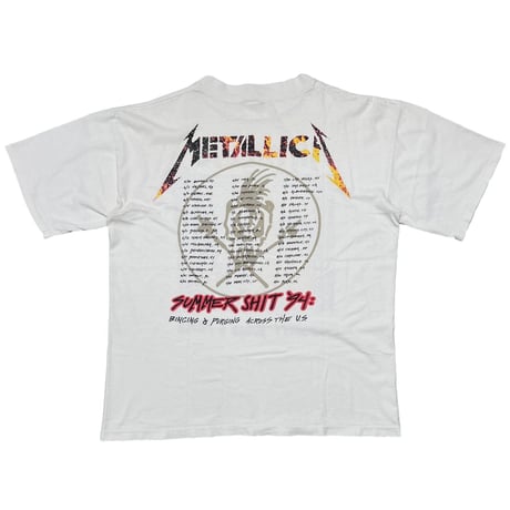 METALLICA LIVE SHIT BINGE & PURGE 1995 WHITE GIANT FITS XL 0217