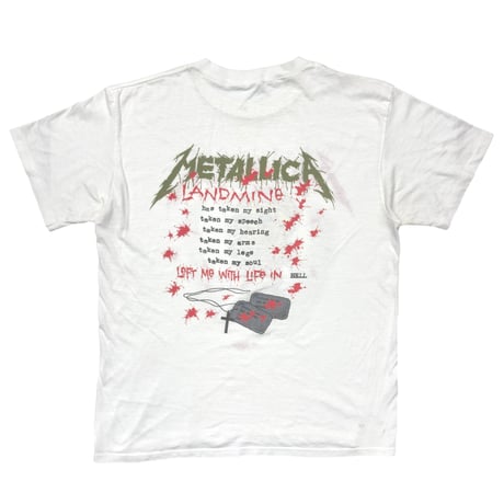 METALLICA PUSHEAD 1989 ONE WHITE FITS LARGE 6256