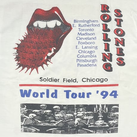ROLLING STONES VOODOO LOUNGE WORLD TOUR '94 WHITE MURINA LARGE 9068