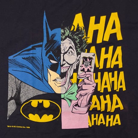 DC COMICS 1989 BATMAN VS JOKER SPLIT HANES XL 3378
