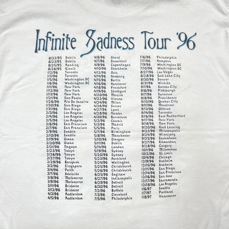 THE SMASHING PAMPKINS INFINITE SADNESS TOUR 1996 WHITE GILDAN XL 6222