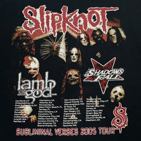 SLIPKNOT SUBLIMINAL VERSES 2005 TOUR JERZEES XL 3588
