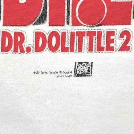 DR.DOLITTLE 2 EDDIE MURPHY MOVIE PROMO WHITE FRUIT OF THE LOOM XL 4379