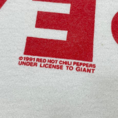RED HOT CHILI PEPPERS 1991 DOUBLE SIDE Aztec WHITE TOUCH OF GOLD LARGE 5928