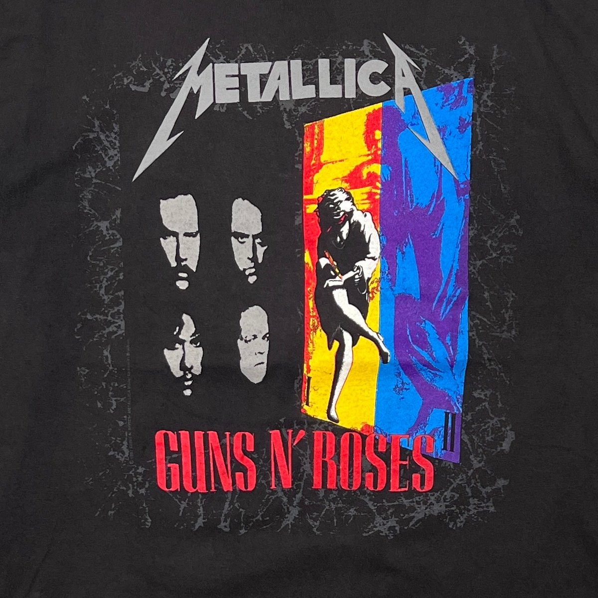 美品90s Guns N' Roses × llica XL GUNS N' ROSES x METALLICA 1992 USE YOUR ILLUSIO