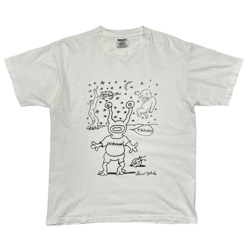 Daniel Johnston NIRVANA THANKS! WHITE ONEITA LA