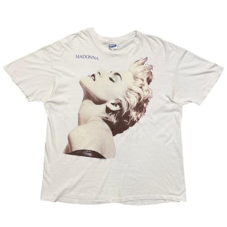 MADONNA BIG FACE SIDE PRINT 1986 WHITE Hanes XXL 3659