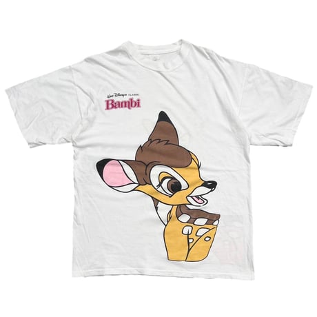 DISNEY VINTAGE BAMBI LINK PRINT WHITE XL 6400